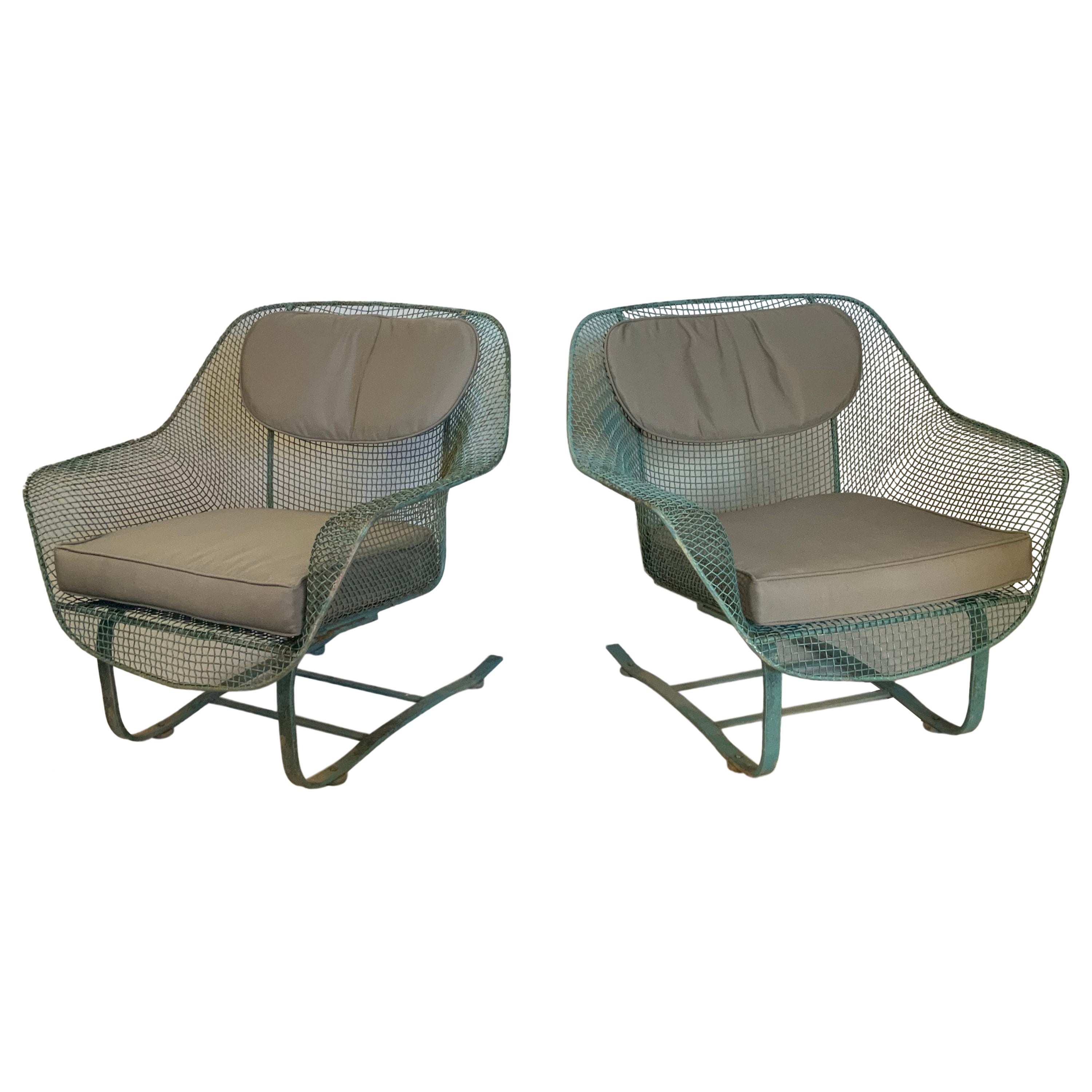 Pair of Russell Woodard 1950s Sculptura Lounge Chairs For Sale