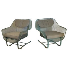 Vintage Pair of Russell Woodard 1950s Sculptura Lounge Chairs
