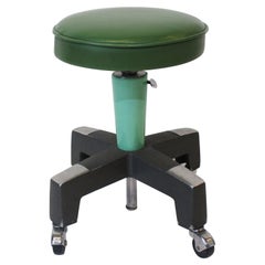 Vintage Machine Age Art Deco Adjustable Stool in the Style of Wolfgang Hoffmann, Webber