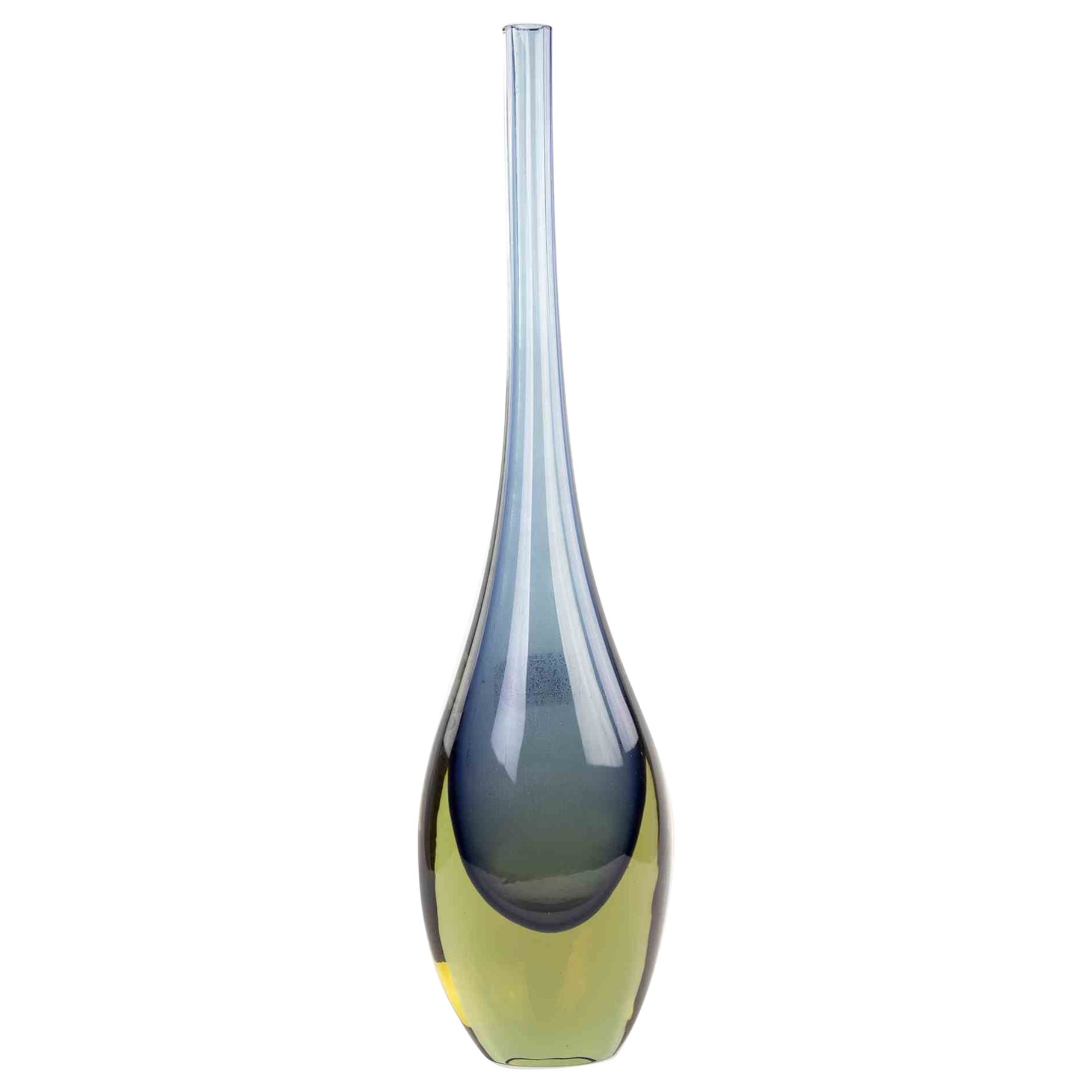 Vintage Glass Vase Sommerso by Flavio Poli, Italy, 1970s For Sale