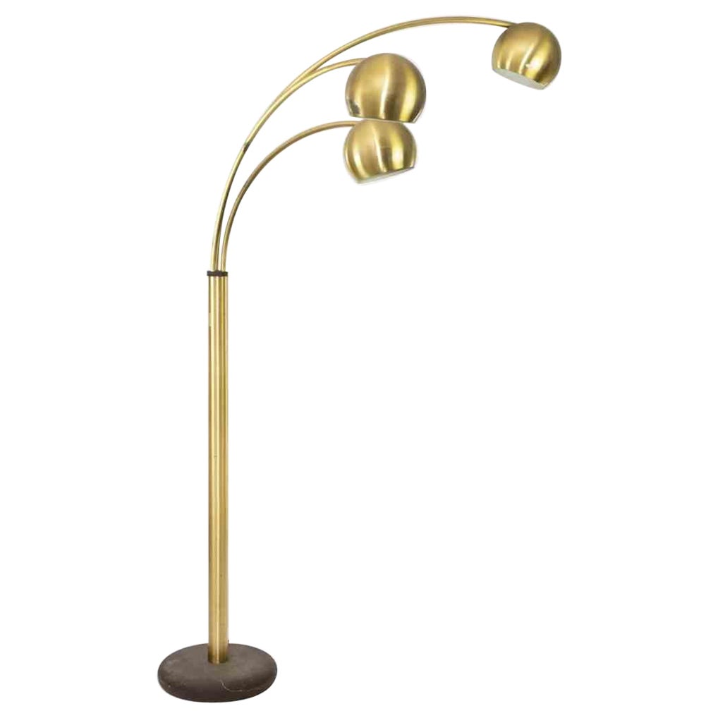 Vintage Brass Floor Lamp Attributed to Goffredo Reggiani, 1970s For Sale