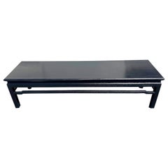 1970s Ebonized Asian Modern Long Coffee Table