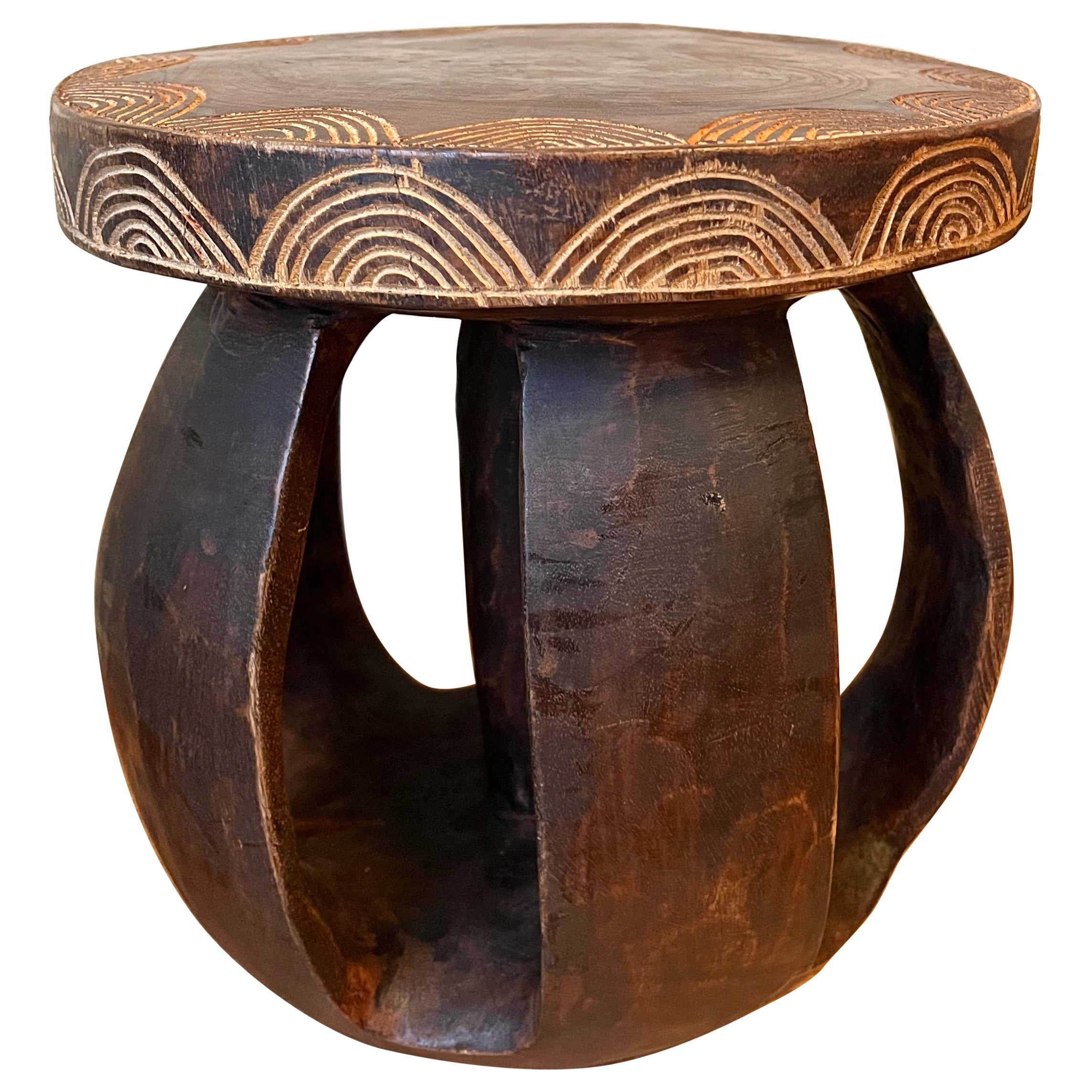 African Senufo Round Stool For Sale at 1stDibs