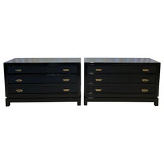 Used Pair of Mid-Century Modern Cabinets, Chests, Nightstands, Karl Springer Style
