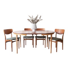 Vintage Mid-20th Century Farstrup Dining Table with Extending Leaf, Denmark