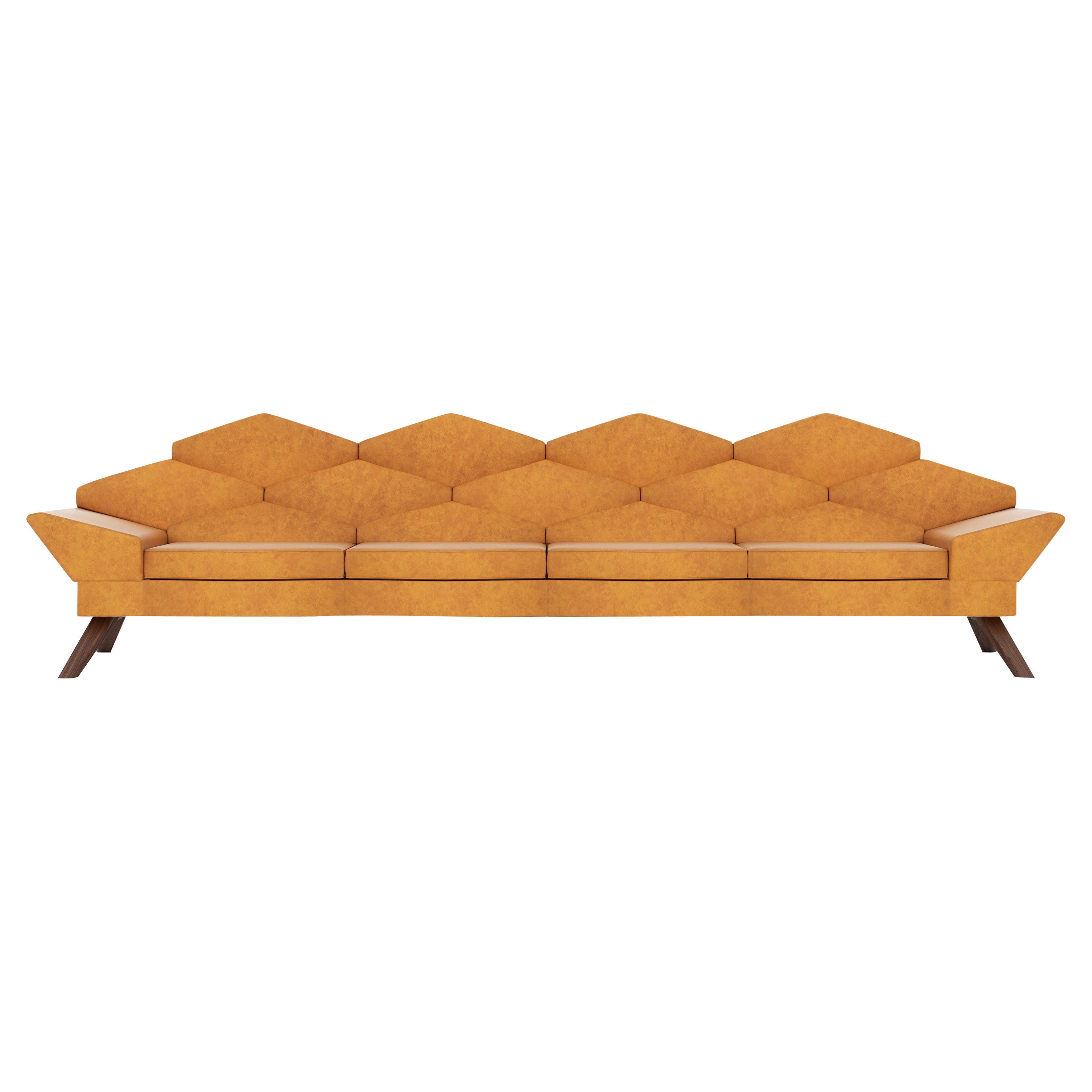 Hive Sofa in Camel Natural Leather by AROUNDtheTREE For Sale