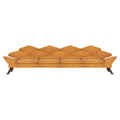 Hive Sofa in Camel Natural Leather by AROUNDtheTREE