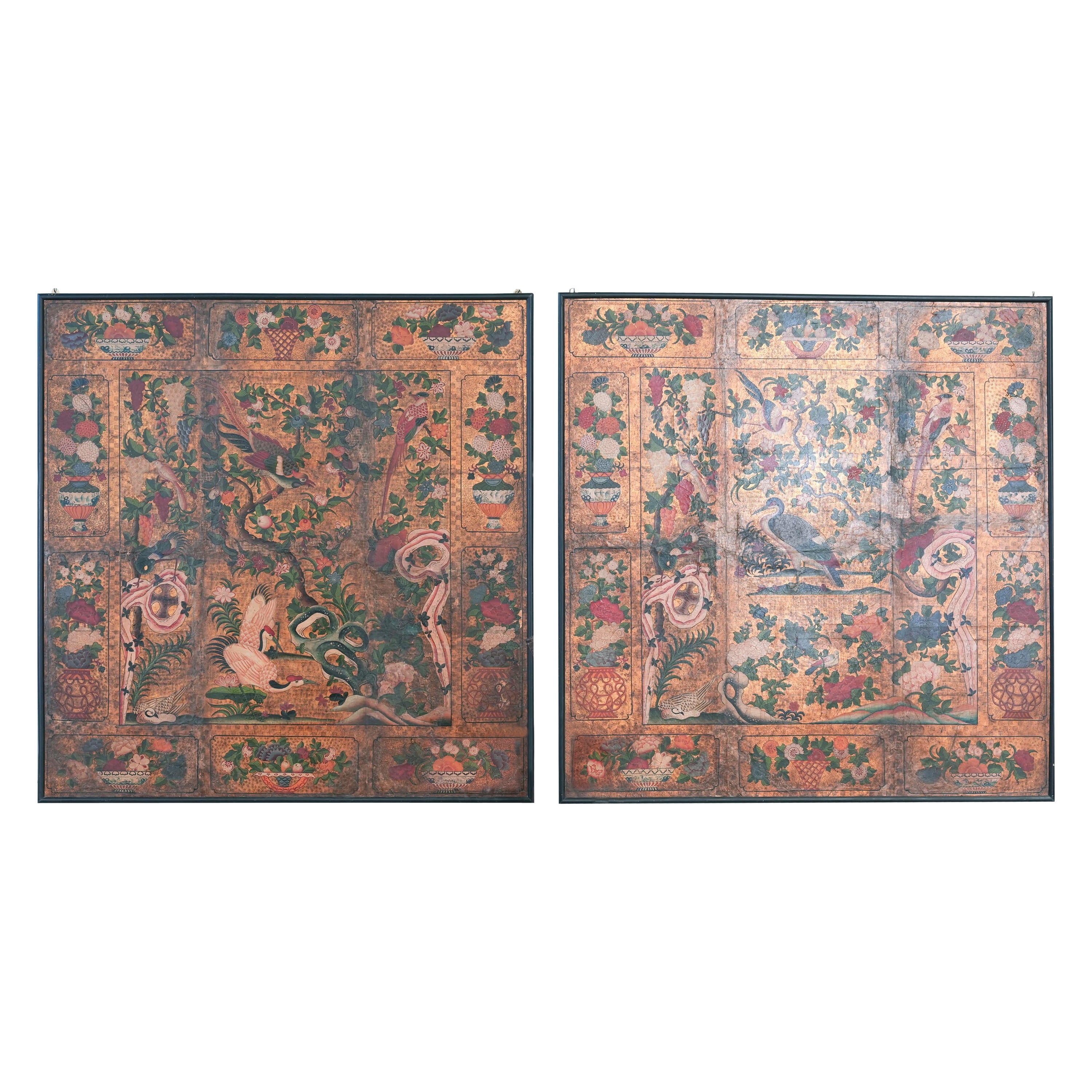 Pair of Early 18th Century “Japanese” Leather Panels
