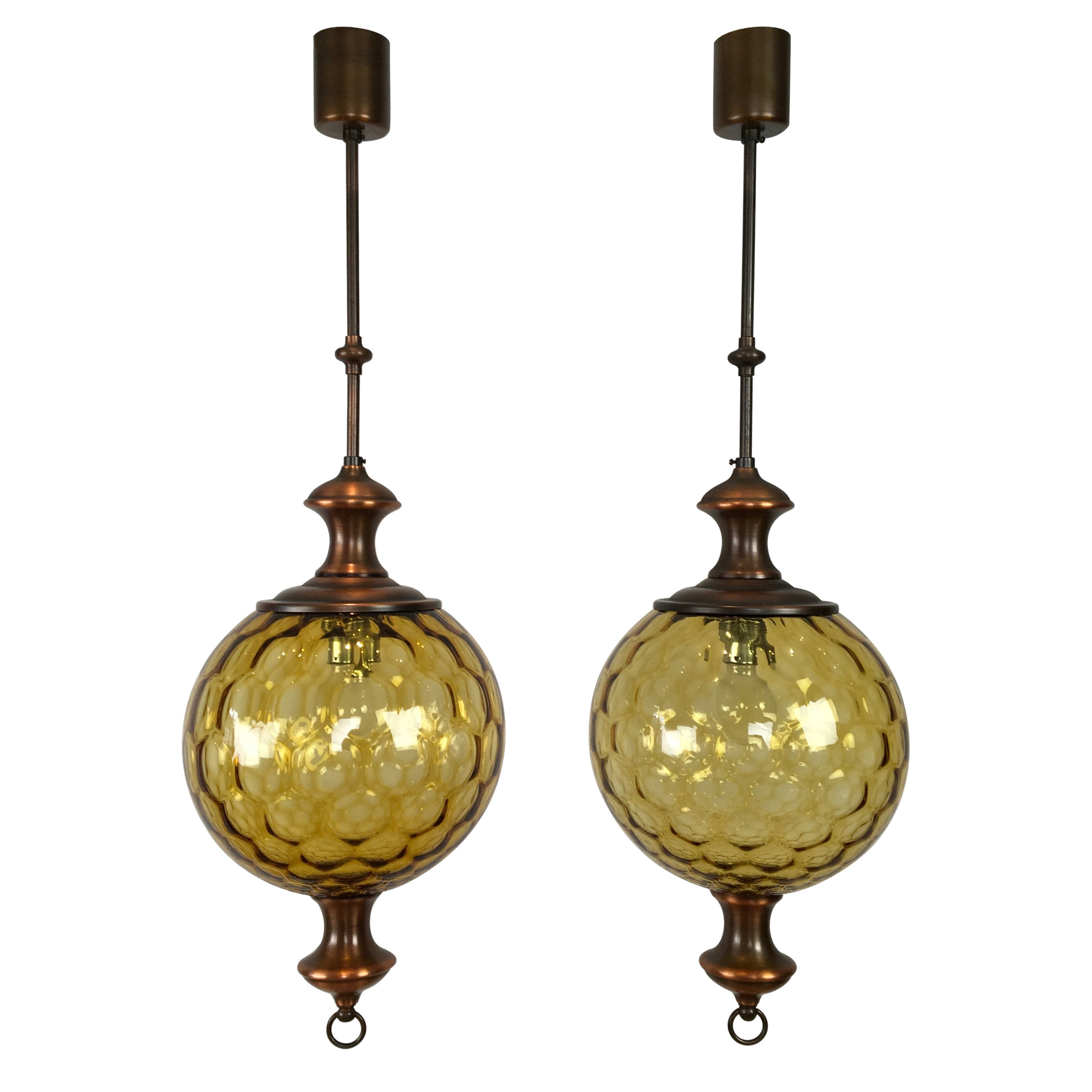 Pair of Honeycomb Chandelier, 1970s For Sale