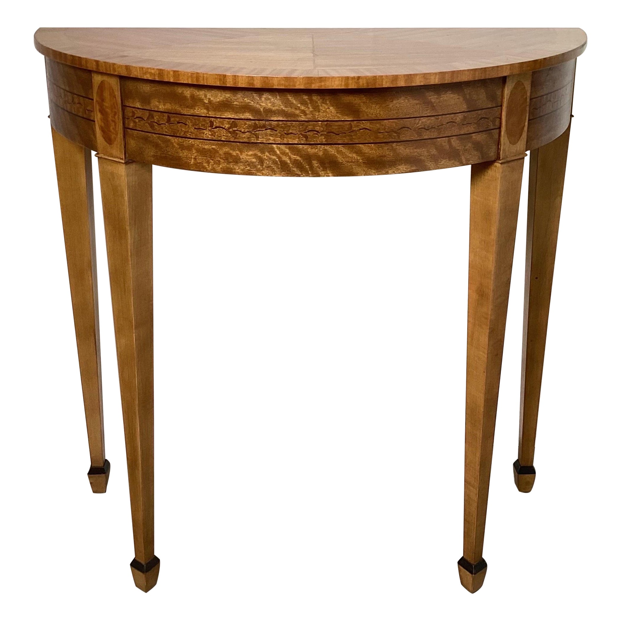Inlaid Demi-lune Table by Baker for Laura Ashley