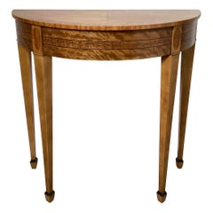 Inlaid Demi-lune Table by Baker for Laura Ashley