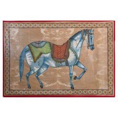1970 Jaime Parlade Designer Dipinto a mano "Cavallo che cammina" Olio su tela