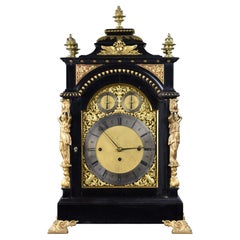 Victorian Ebonized Bracket Clock by Barraud & Lunds