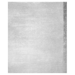 Plain Grey Contemporary Rug Silk Scandinavian Modern, Breton Silver, in Stock