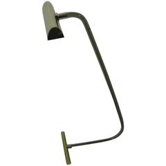 Lucite with Brass Mid-Century Modern Pharmacy Reading Floor Lamp by Kovacs