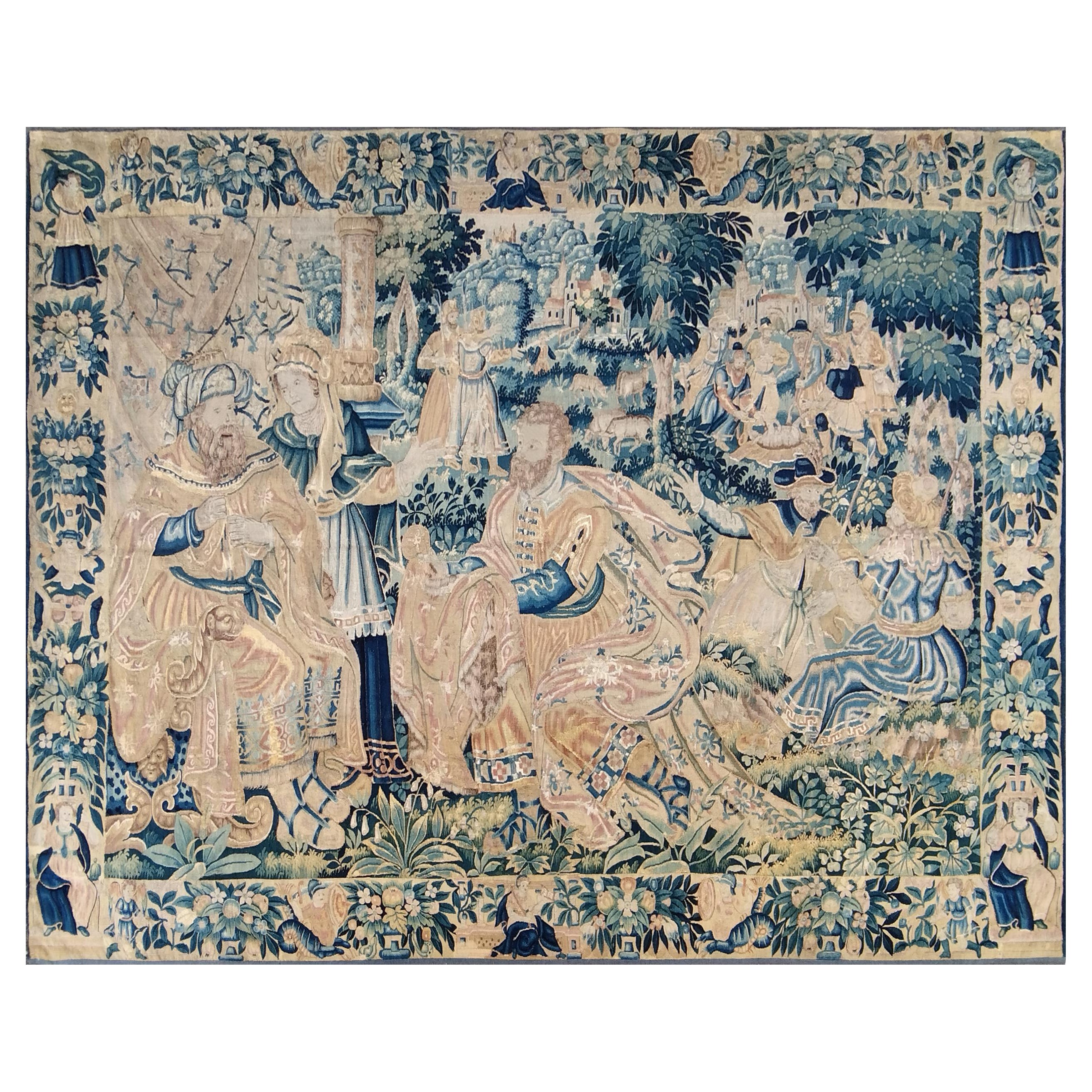 Tapestry of Flanders 17th Century 'Offer to the King' -N° 1232 For Sale