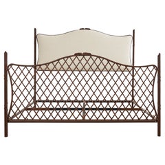 Rose Tarlow Style Neoclassical Iron Twig King Size Bed