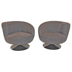 Lazar Spiral Swivel Chairs with Chrome Base