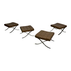 Barcelona Stools by Mies Van Der Rohe for Knoll