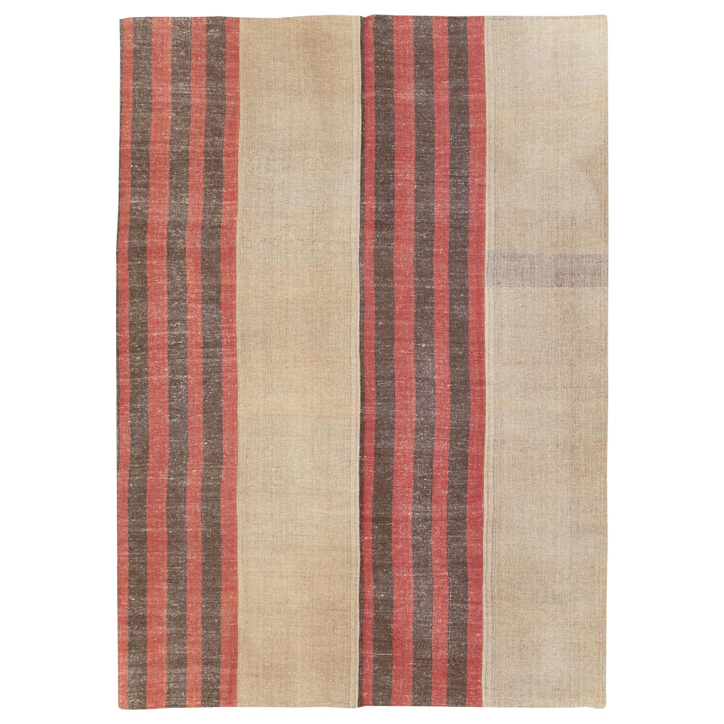 Tapis Kilim turc à tissage plat de la collection Galerie Shabab du milieu du 20e siècle, taille de pièce