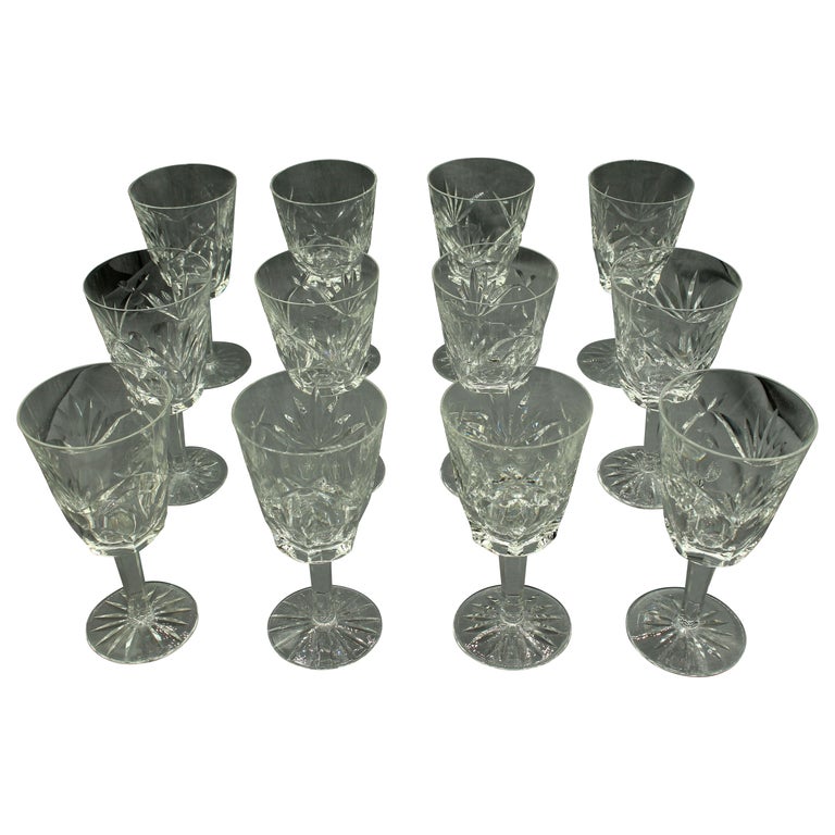 Set of 12 Vintage Waterford Goblets For Sale at 1stDibs
