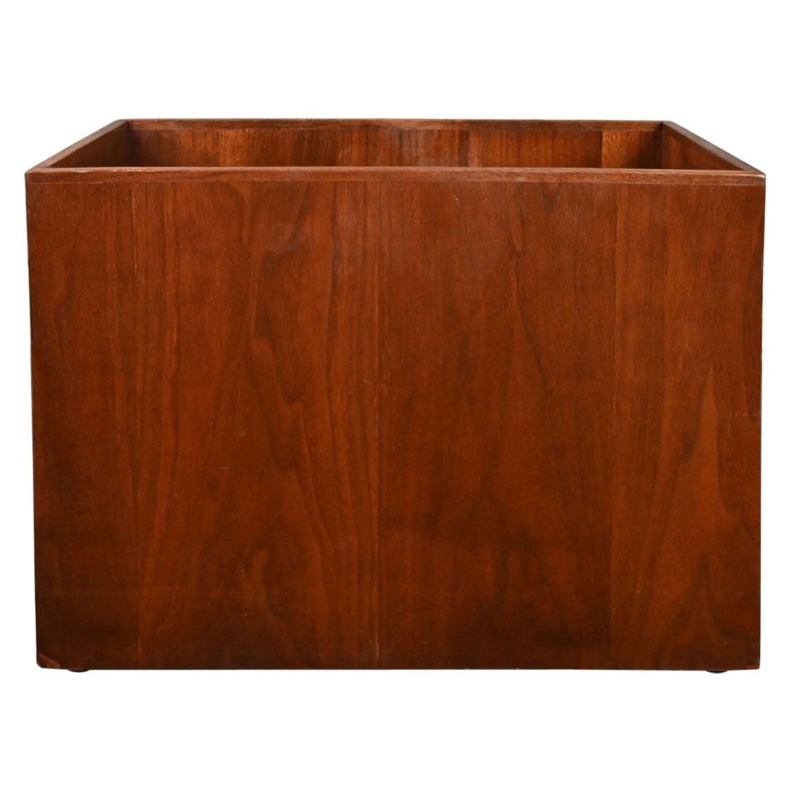 Mid-Century Modern Scandinavian Modern Walnut Magazine Rack or File Box Containe For Sale