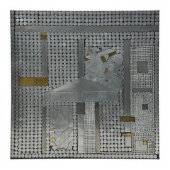 Retro Raf Verjans Square Aluminum Mosaic Low Table