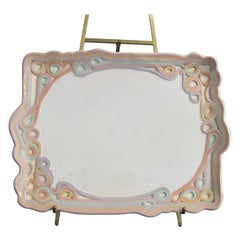 Vintage Carolyn Leung Studio Made Pastel Glazed Ceramic Tray