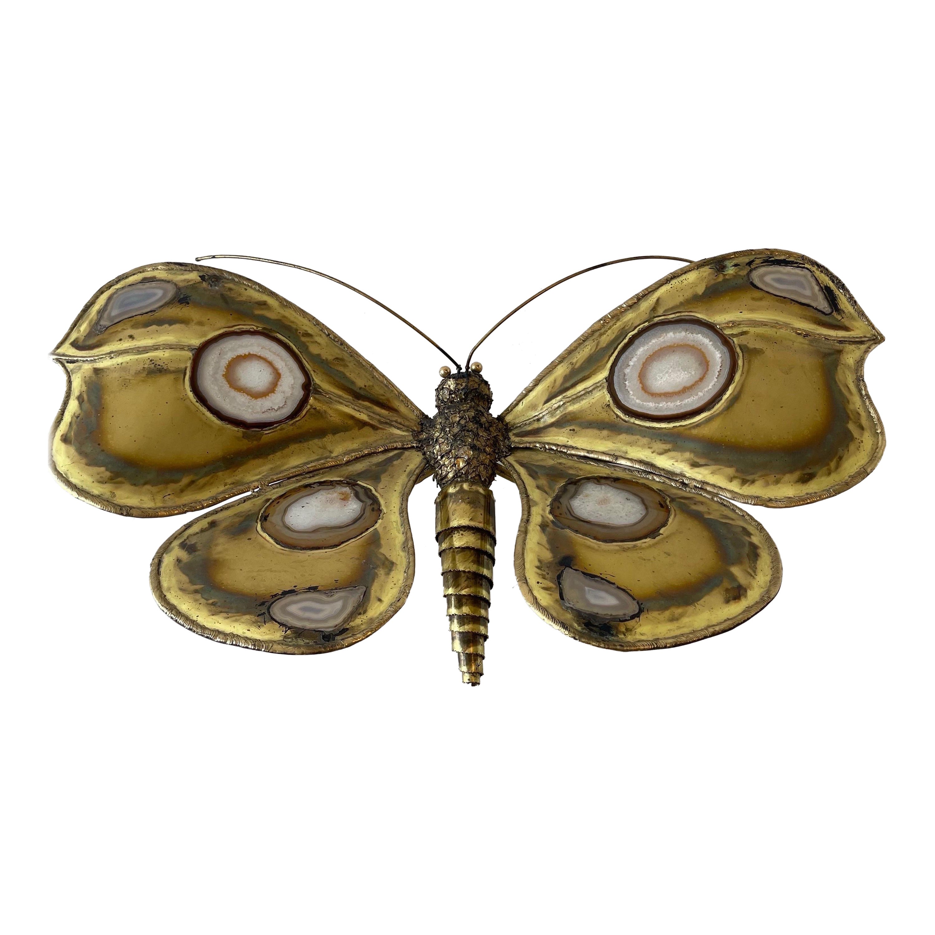 Duval Brasseur Large Butterfly Sconce or Table Lamp For Sale