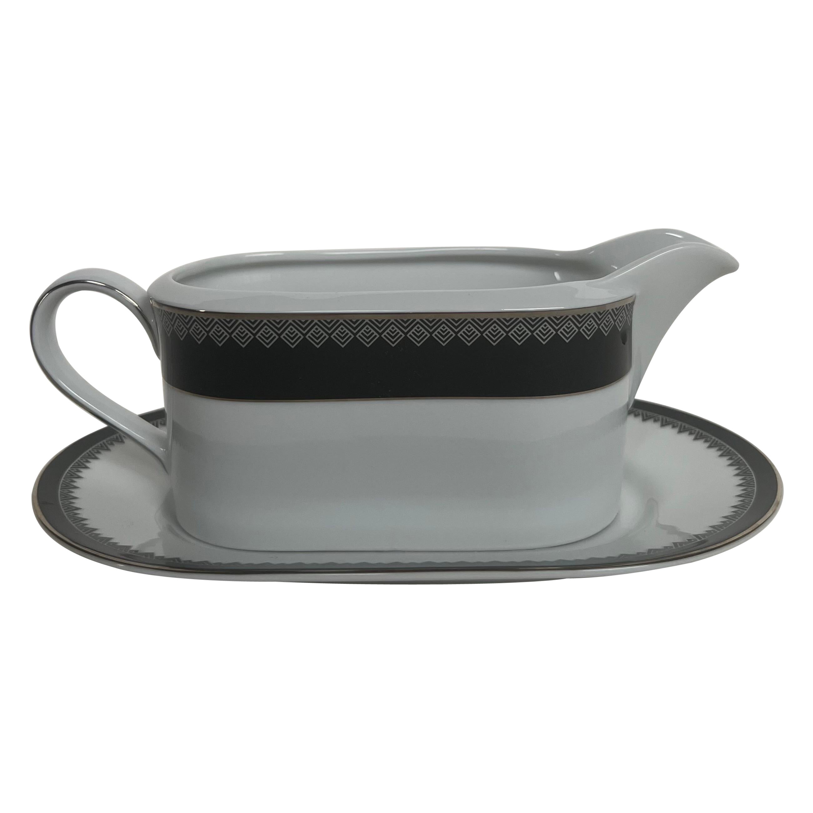 Ralph Lauren Home Reed Hastings Ebony Gravy Boat & Underplate For Sale