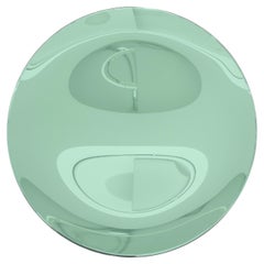 Effetto Vetro Contemporary Custom Sculptural Round Green Concave Mirror