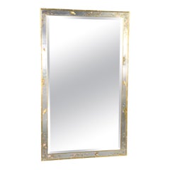 Large Gilt Oriental Chinoiserie Style Beveled Glass Mirror by LaBarge