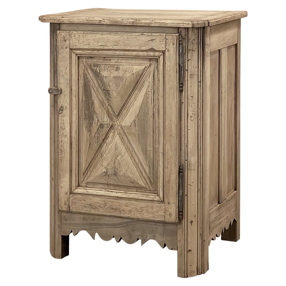 18th Century French Louis XIII Confiturier ~ Cabinet in Stripped Fruitwood For Sale