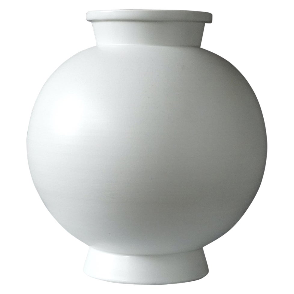 Gran jarrón "Carrara" de Wilhelm Kåge para Gustavsberg Studio, Suecia, década de 1940