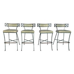 Vintage MidCentury Iron Bar Stools Set of 4