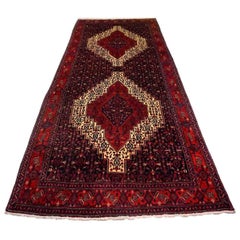 Tapis vintage fait à la main de style Senneh, années 1970, 1D26