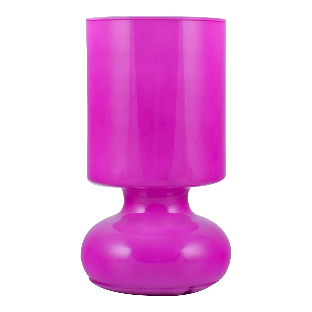 Scandinavian Designer, Table Lamp in Pink Glass, Late 1900s For Sale