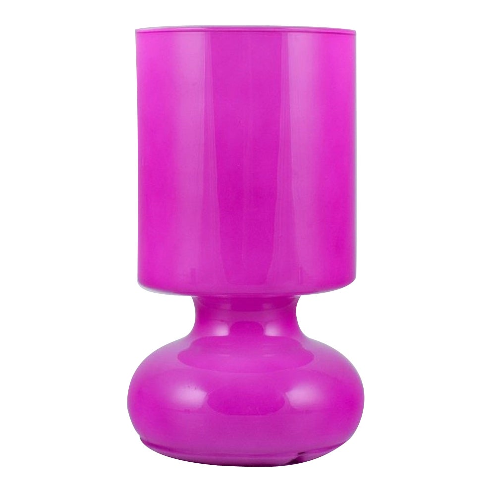 Scandinavian Designer, Table Lamp in Pink Glass, Late 1900s