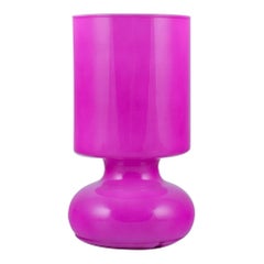 Retro Scandinavian Designer, Table Lamp in Pink Glass, Late 1900s