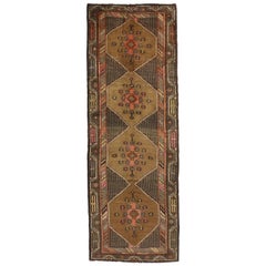 Semi-Antique Kurdish Carpet Runner with Modern Design