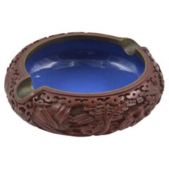 Antique Chinese Ashtray in Sealing Wax, China, Early 20th Century