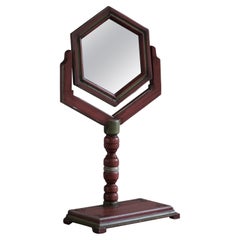 A Table Mirror in Pine by a Swedish Cabinetmaker, Folk Art, Early 20th Century
