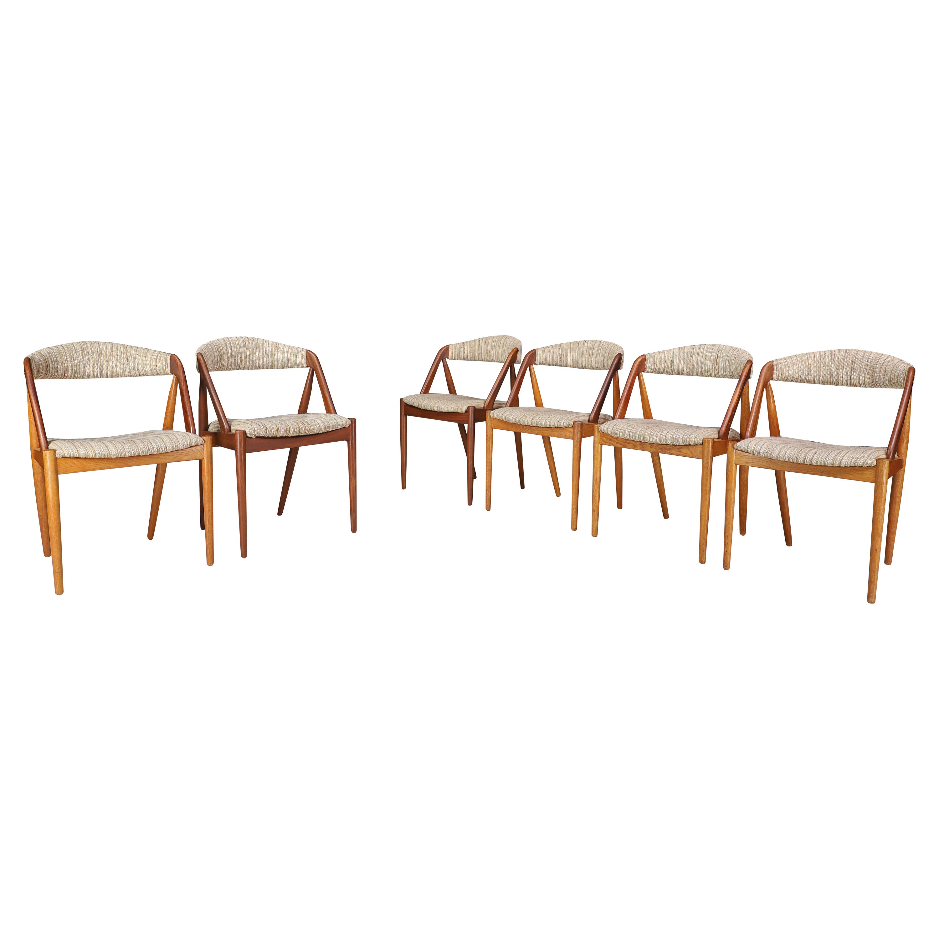 Kai Kristiansen Oak Dining Chairs, Denmark 1960s 