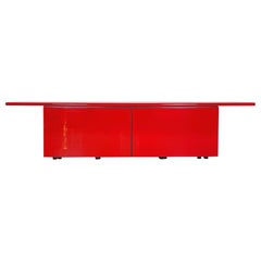 Vintage Italian Modern Red Sideboard Sheraton by Stoppino and Acerbis for Acerbis, 1977