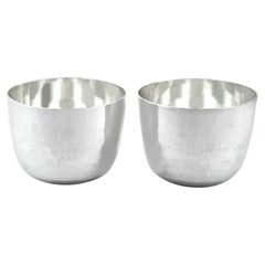 Scottish Britannia Silver Tumbler Cups by Peter Castle-Smith