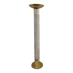 Hollywood Regency Lucite and Brass Floor Lamp by Fredrick Ramond