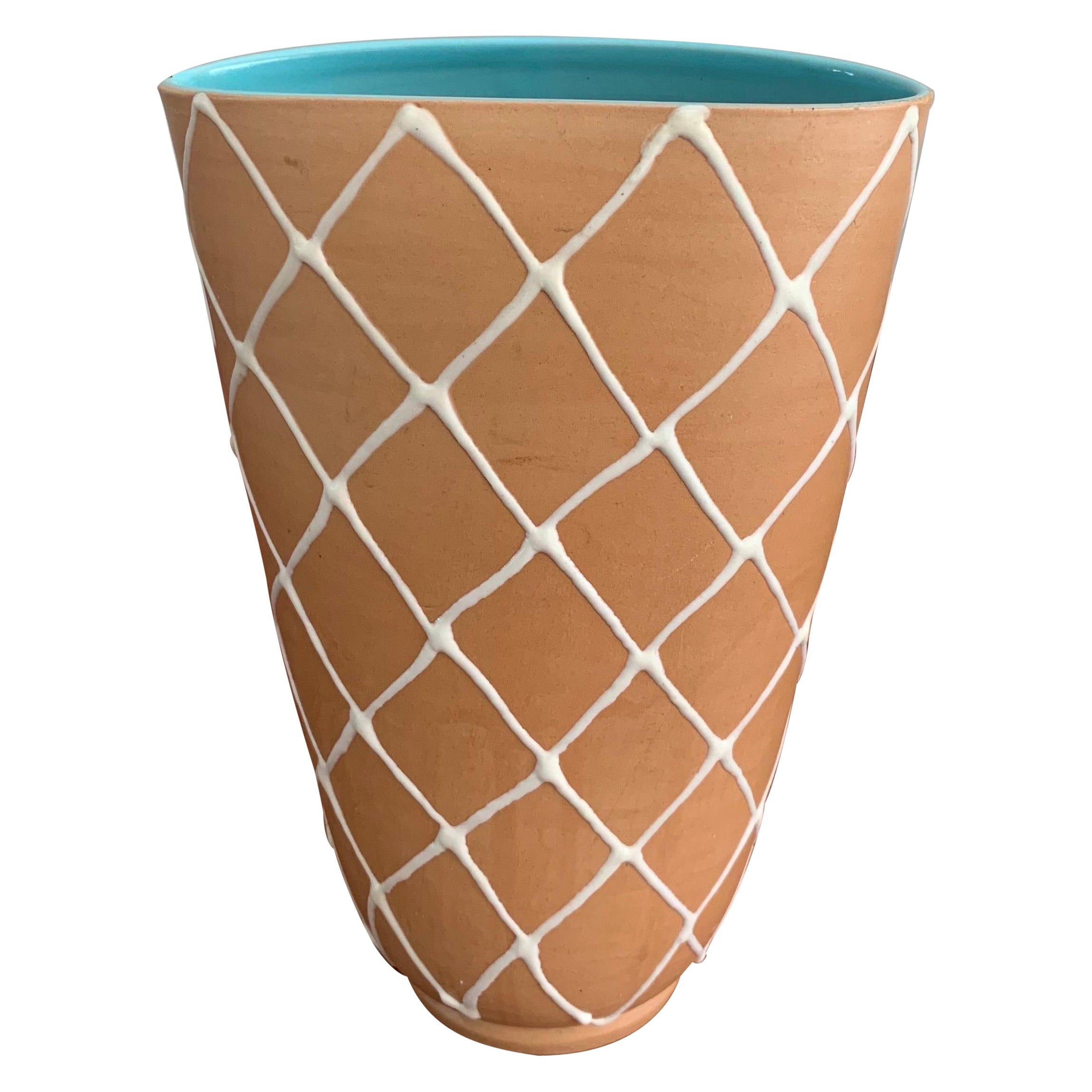 Moderne italienische Keramikvase aus der Mitte des Jahrhunderts von Alvino Bagni im Angebot