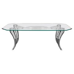 Used Modern Lucite and Glass Dining / Kitchen Table, American Designer, 2000s