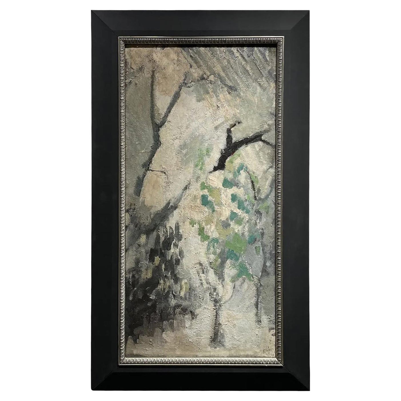 20th Century Green French Landscape, Forest Udile Oil Painting by Daniel Clesse