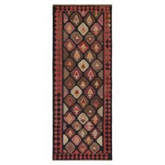 Vintage Persian Kilim in Red, Black and Brown Geometric Patterns by Rug & Kilim